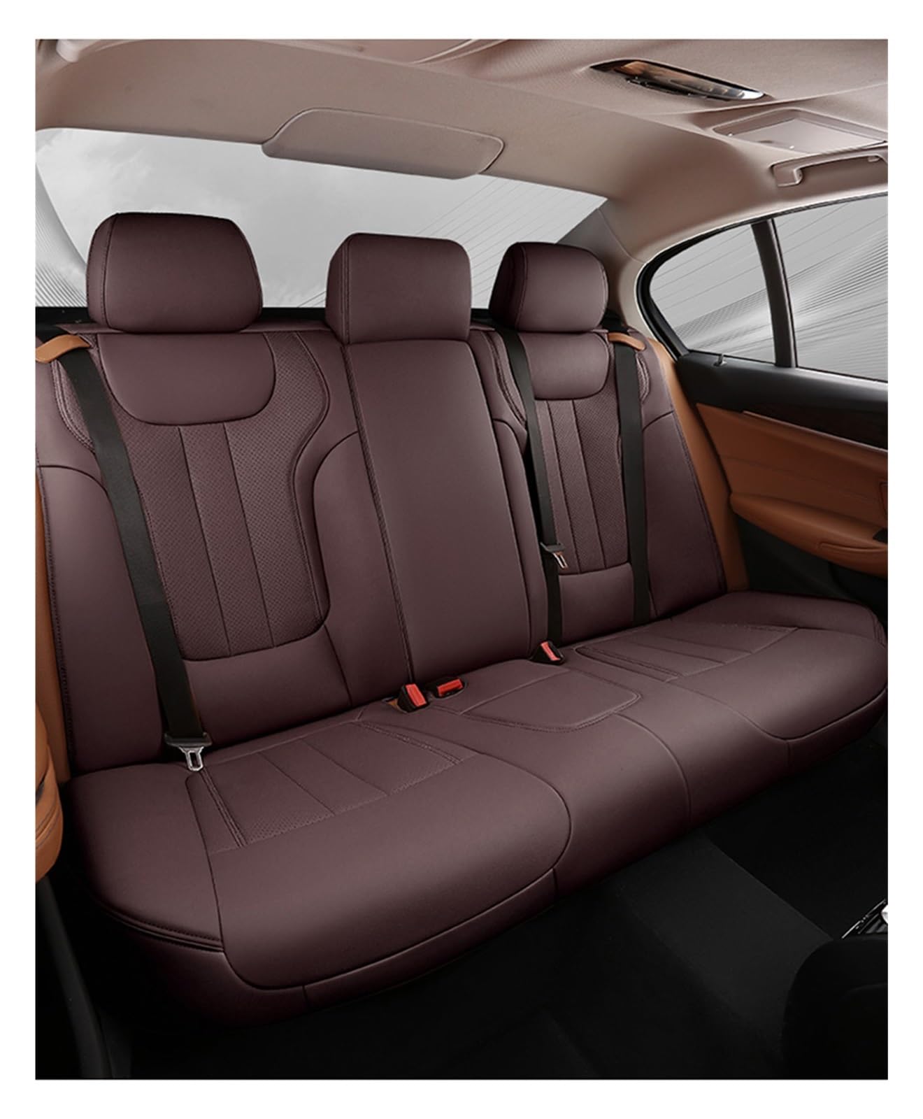 CQRBNE Autositzbezüge Für 3er E90 F30 E36 E46 E92 Innenteile 2005 2006 2007 2008 2011 Autositzbezüge Aus Leder Auto-Schonbezüge(Rear Seats g) von CQRBNE