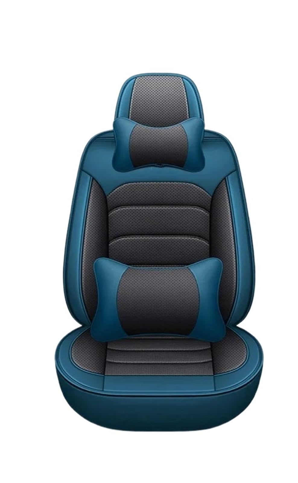 CQRBNE Autositzbezüge Für Benz Alle Modelle E-Klasse Für GLK Für GLC S55 SL W212 W211 Für SLK Material Universal Sitzbezug Auto-Schonbezüge(Black Blue Pillow) von CQRBNE