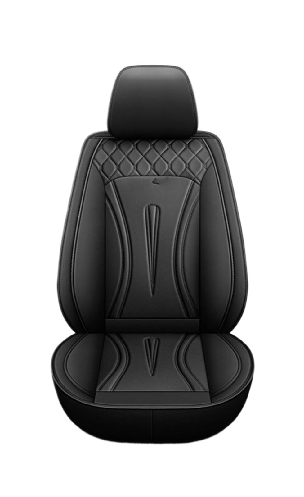 CQRBNE Autositzbezüge Für Chevrolet Für Cruze Für Captiva Für TRAX Für LOVASAIL Für Blazer Für Cavalier Universal 5 Sitze Auto Leder Sitzbezüge Auto-Schonbezüge(All Black) von CQRBNE