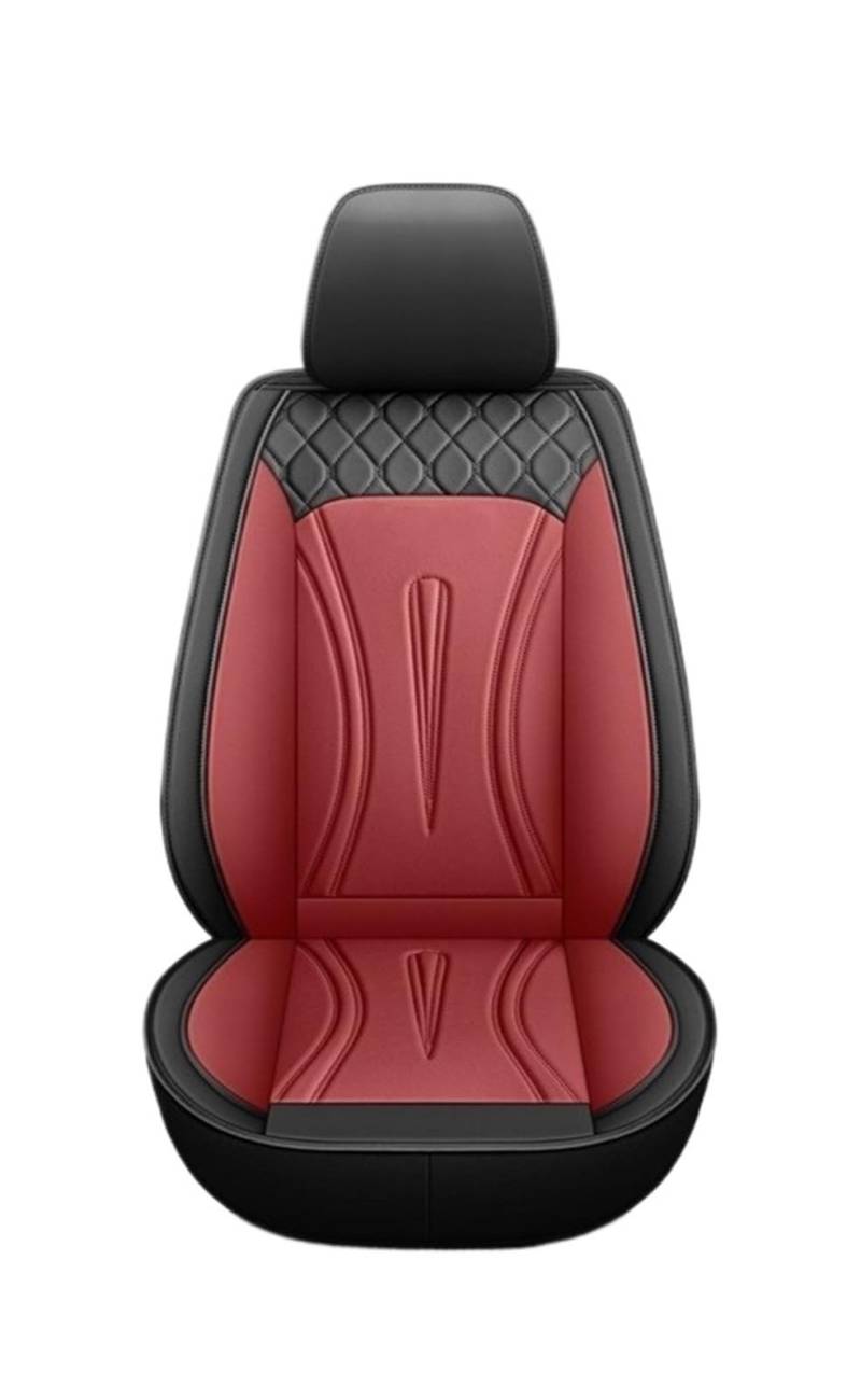 CQRBNE Autositzbezüge Für Chevrolet Für Cruze Für Captiva Für TRAX Für LOVASAIL Für Blazer Für Cavalier Universal 5 Sitze Auto Leder Sitzbezüge Auto-Schonbezüge(Black red) von CQRBNE