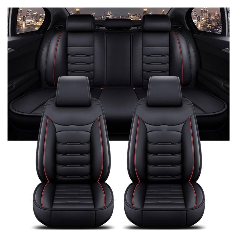 CQRBNE Autositzbezüge Für Duster Für Kadjar Für Scenic Für Espace Für Fluence Für Koleos Alle Automodelle Universal Auto Sitzbezug Auto-Schonbezüge(Black Red 5 Seat) von CQRBNE