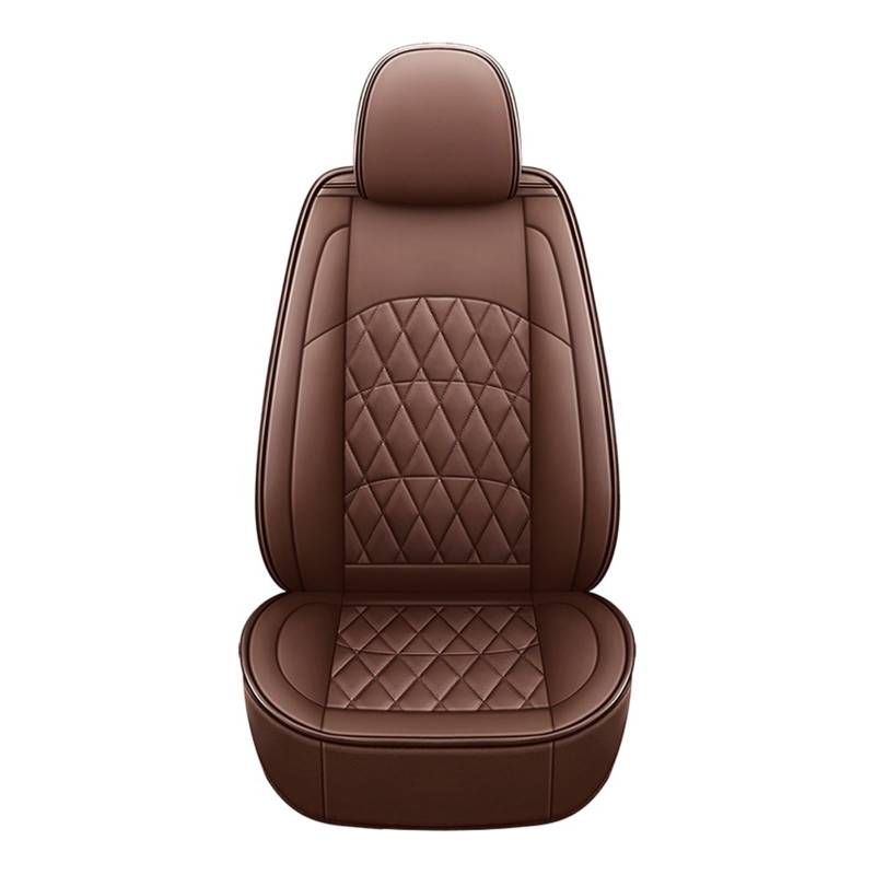 CQRBNE Autositzbezüge Für Duster Für Kadjar Für Scenic Für Espace Für Fluence Für Koleos Pu Leder Universal Auto Sitzbezug Auto-Schonbezüge(Coffee 1 Seat) von CQRBNE