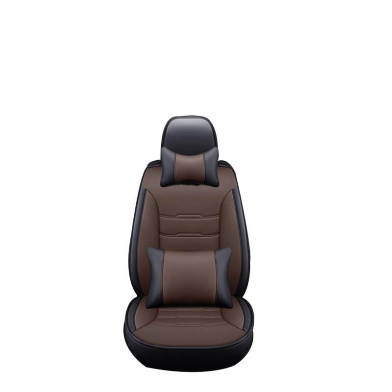 CQRBNE Autositzbezüge Für Great Für Wall M4 Für Haval H6 Für Coupe H5H3H2M2 Für Tengyi C30 Vollständige Abdeckung Universal Auto Leder Sitzbezug Auto-Schonbezüge(Black Coffee Pillow) von CQRBNE