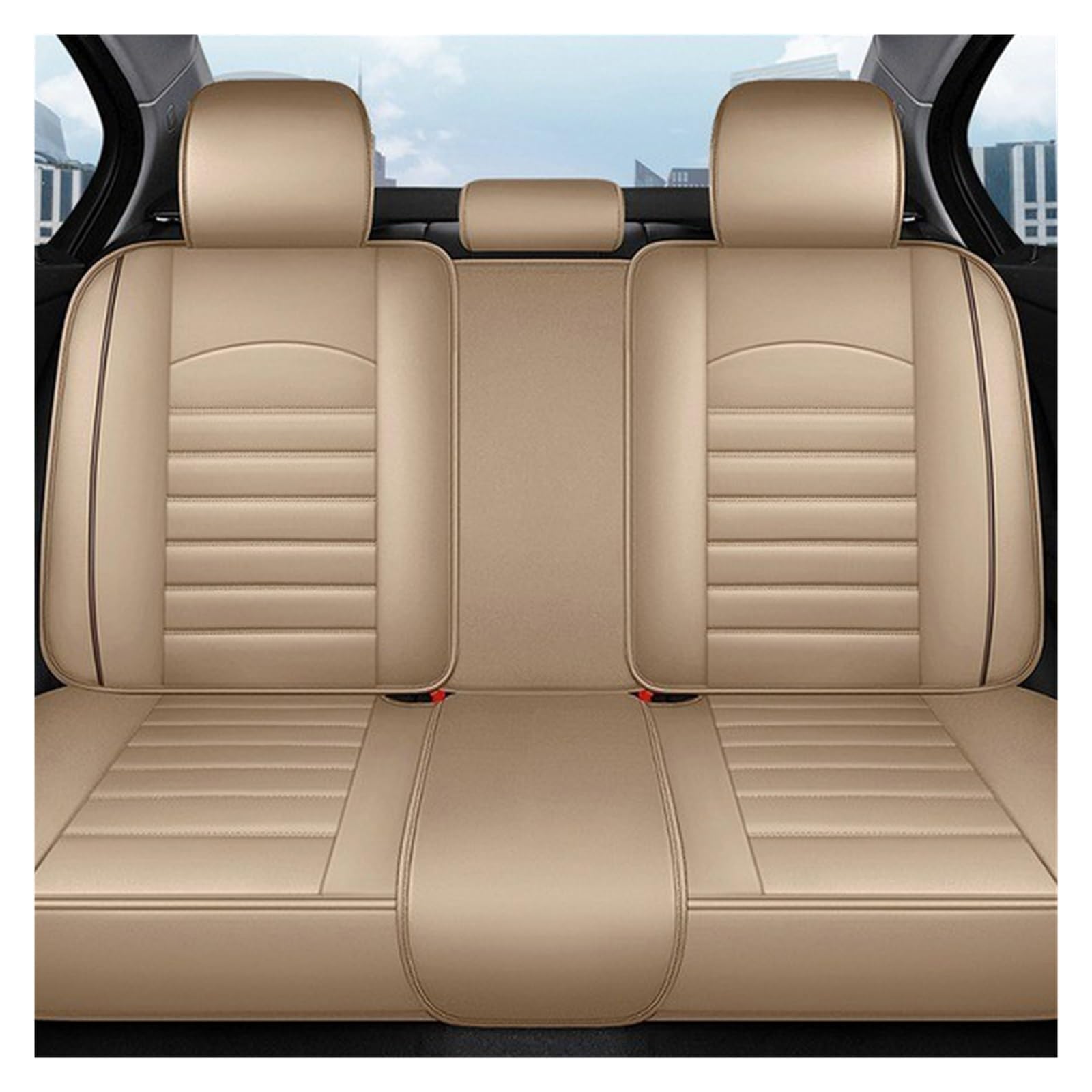 CQRBNE Autositzbezüge Für Hyundai Für Ix35 Für Santa Für Tucson Für Renalang Für Domina Universal All Inclusive Auto Leder Sitzbezug Auto-Schonbezüge(Rear seat Cover d) von CQRBNE