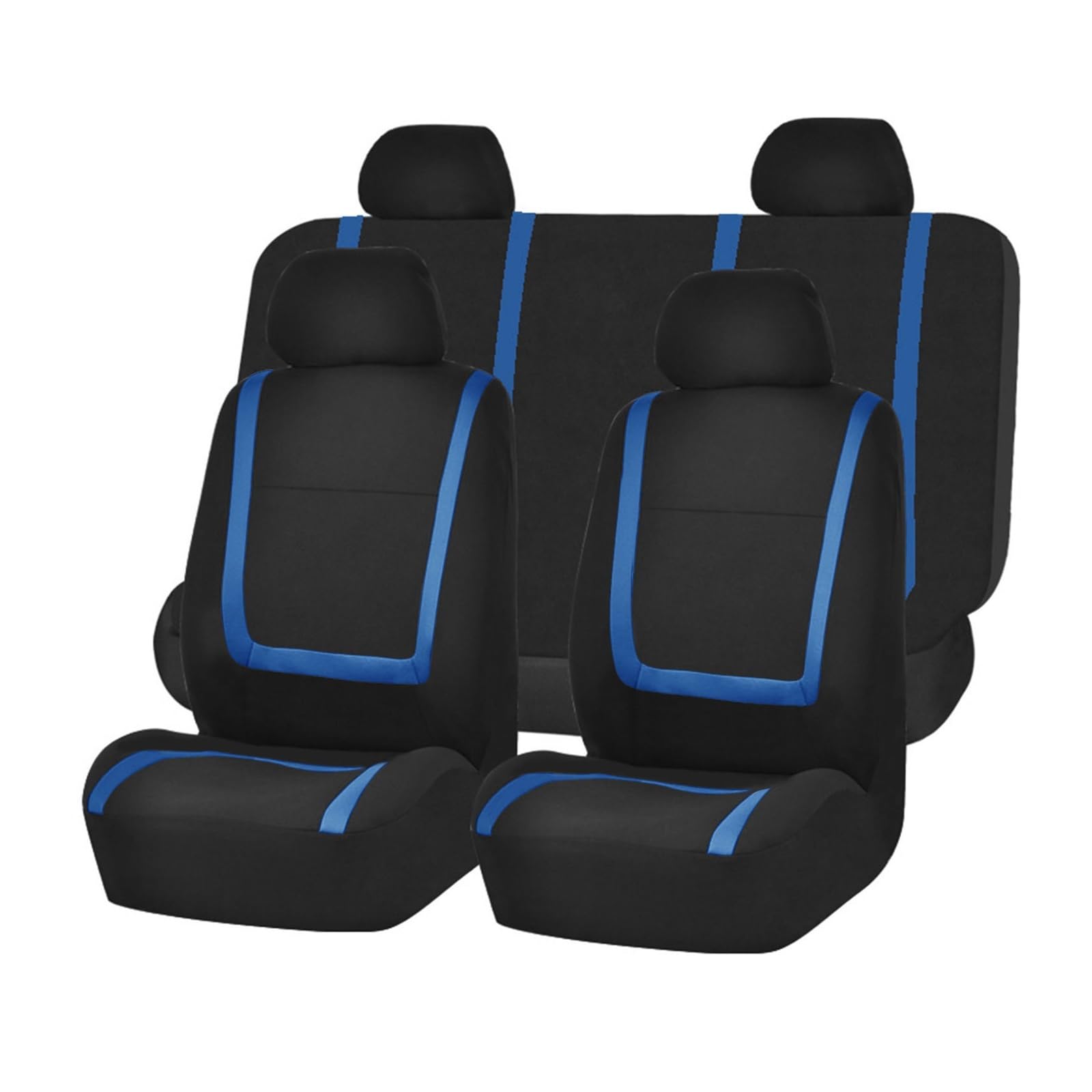 CQRBNE Autositzbezüge Für Hyundai I30 Für Creta Für Tucson Ix35 Für Solaris Für Elantra Für Santa Fe Stoff Autositzbezüge Auto-Schonbezüge(ZT02-5Seats-blue) von CQRBNE