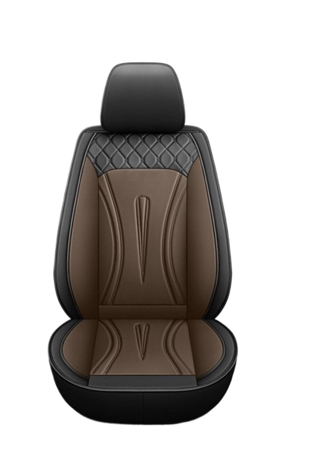 CQRBNE Autositzbezüge Für Jeep Für Grand Für Cherokee Für Wrangler Für Patriot Für Kompass Für Commander Universal 5seat Auto Leder Sitzbezug Auto-Schonbezüge(Black Coffee) von CQRBNE