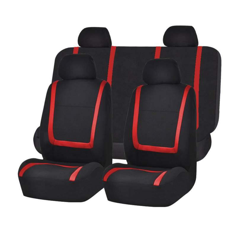 CQRBNE Autositzbezüge Für MG 3 5 6 7 GT ZS HS RX5 Auto Sitzkissen Schutz Abdeckung 2/5 Sitze Auto sitzbezüge Auto-Schonbezüge(ZT02-5Seats-red) von CQRBNE