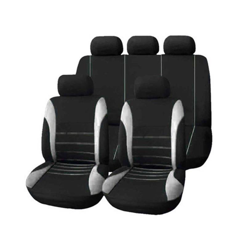 CQRBNE Autositzbezüge Für MG 3 5 6 7 GT ZS HS RX5 Auto Sitzkissen Schutz Abdeckung 2/5 Sitze Auto sitzbezüge Auto-Schonbezüge(ZT05-5Seats-gray) von CQRBNE