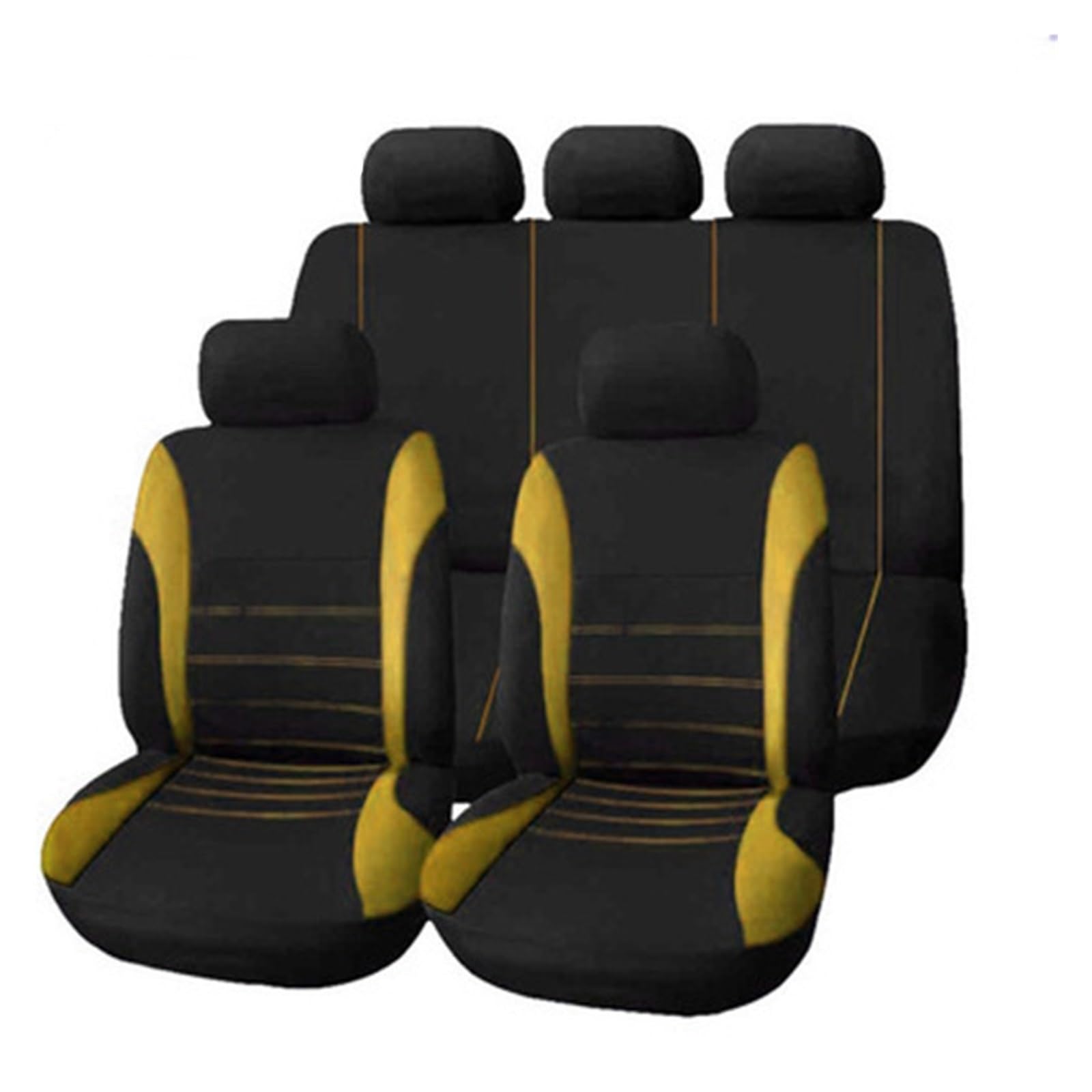 CQRBNE Autositzbezüge Für MG 3 5 6 7 GT ZS HS RX5 Auto Sitzkissen Schutz Abdeckung 2/5 Sitze Auto sitzbezüge Auto-Schonbezüge(ZT05-5Seats-yellow) von CQRBNE