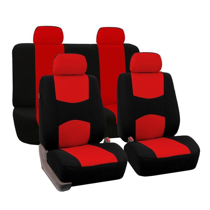 CQRBNE Autositzbezüge Für MG 3 5 6 7 GT ZS HS RX5 Auto Sitzkissen Schutz Abdeckung 2/5 Sitze Auto sitzbezüge Auto-Schonbezüge(ZT06-5Seats-red) von CQRBNE