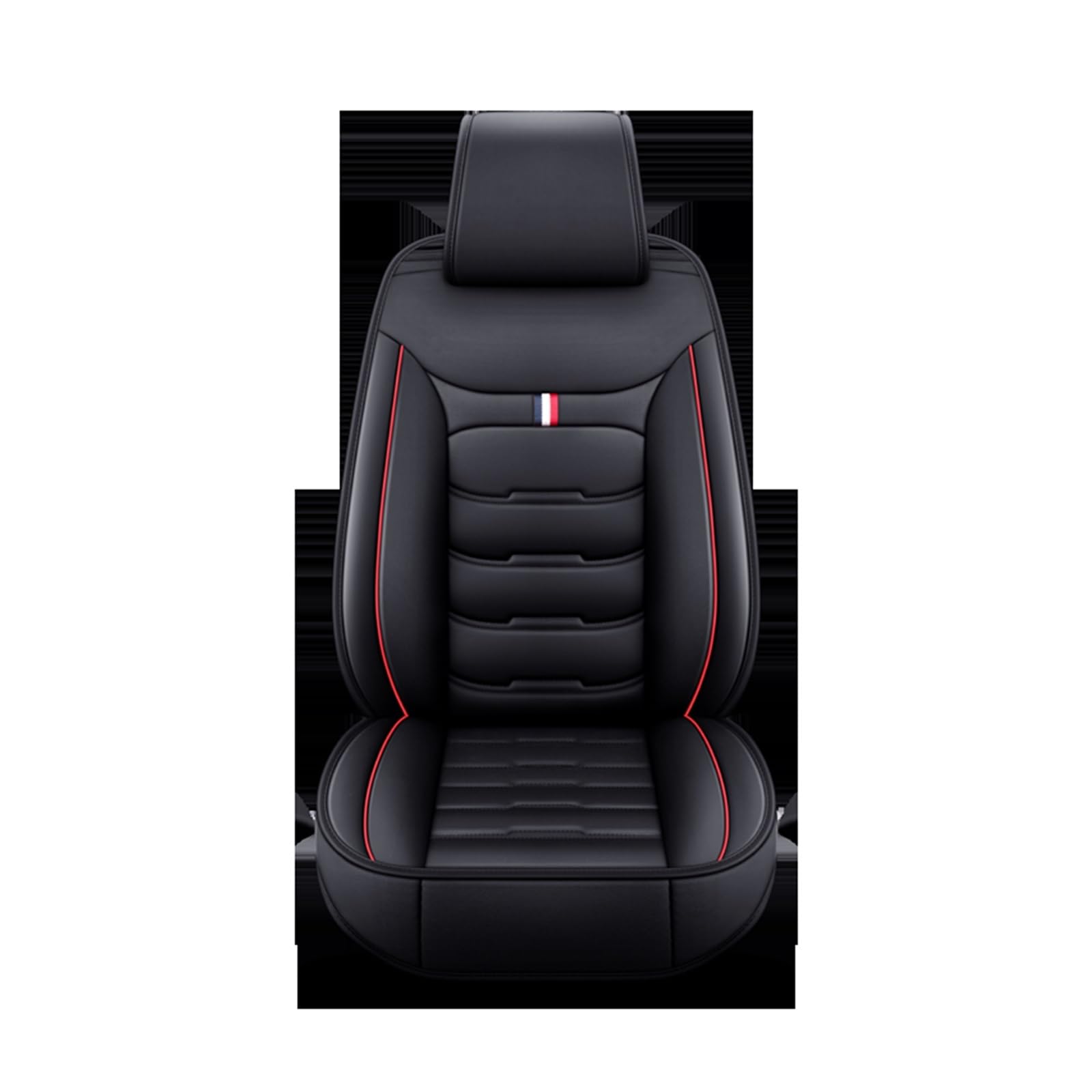 CQRBNE Autositzbezüge Für Mitsubishi Für ASX Für Outlander Für Lancer 10 Für Pajero Für Sport Alle Modelle Leder Auto Sitzbezug Auto-Schonbezüge(1 seat Black Red) von CQRBNE