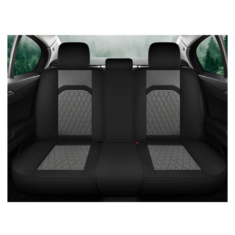 CQRBNE Autositzbezüge Für Mitsubishi Für Pajero 4 2 Für Sport L200 Für Outlander XL Für ASX Für Montero Für Lancer 9 10 Universal Auto Sitzbezüge Auto-Schonbezüge(Black Grey Rear) von CQRBNE