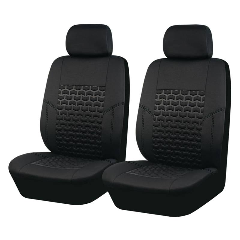 CQRBNE Autositzbezüge Für Mk6 Für Transit Für Ford Für Transit 2+1 Universal 4mm Schwamm Sitzbezüge Passend Für Die Meisten Van LKW Auto-Schonbezüge(AD9439-2F-Black) von CQRBNE