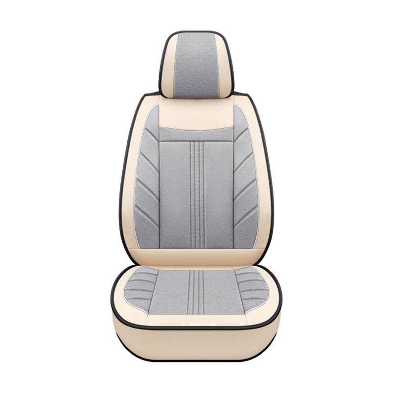 CQRBNE Autositzbezüge Für Nissan Für Qashqai J10 J11 Für Navara D40 Für März Für Juke X Für Trail T32 Universal Flachs Auto Sitzbezug Auto-Schonbezüge(1 Piece-Beige) von CQRBNE