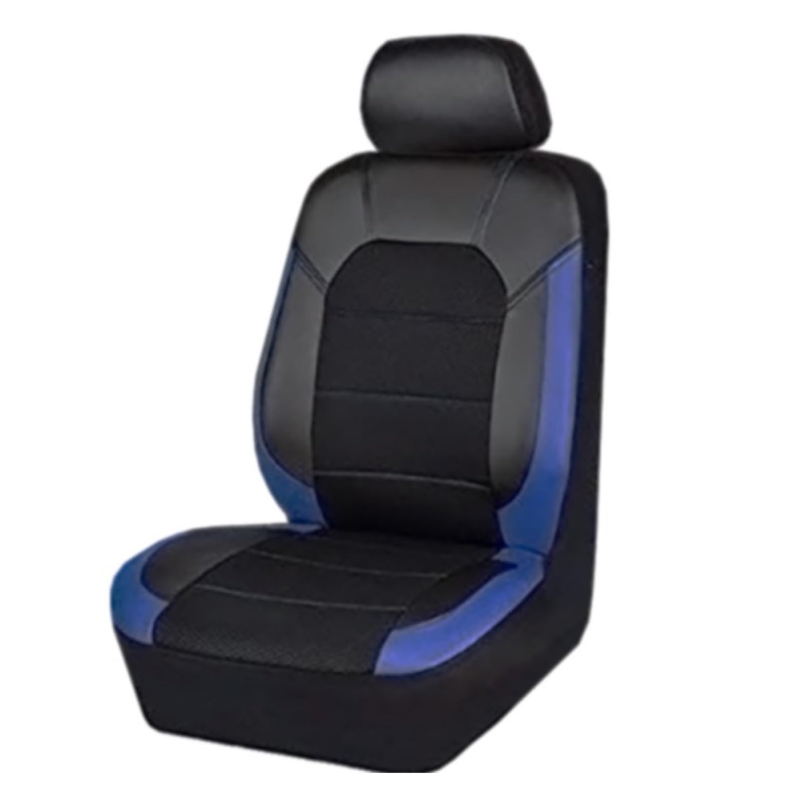 CQRBNE Autositzbezüge Für Opel Für Astra GH Für Antara Für Vectra BC Für Zafira AB Alle Modelle Atmungsaktives Mesh-Gewebe Spleißen PU-Leder Auto-Schonbezüge(1 seat Black Blue) von CQRBNE