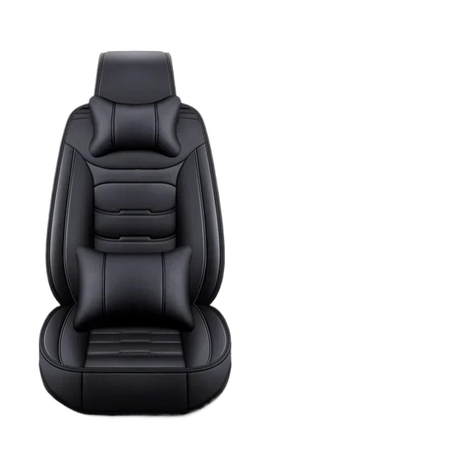 CQRBNE Autositzbezüge Für Passat B5 B6 B7 B8 Für Käfer Für Variant Für Phaeton Für Tiguan Universal Leder Auto Sitzbezug Auto-Schonbezüge(Black 5seat a) von CQRBNE