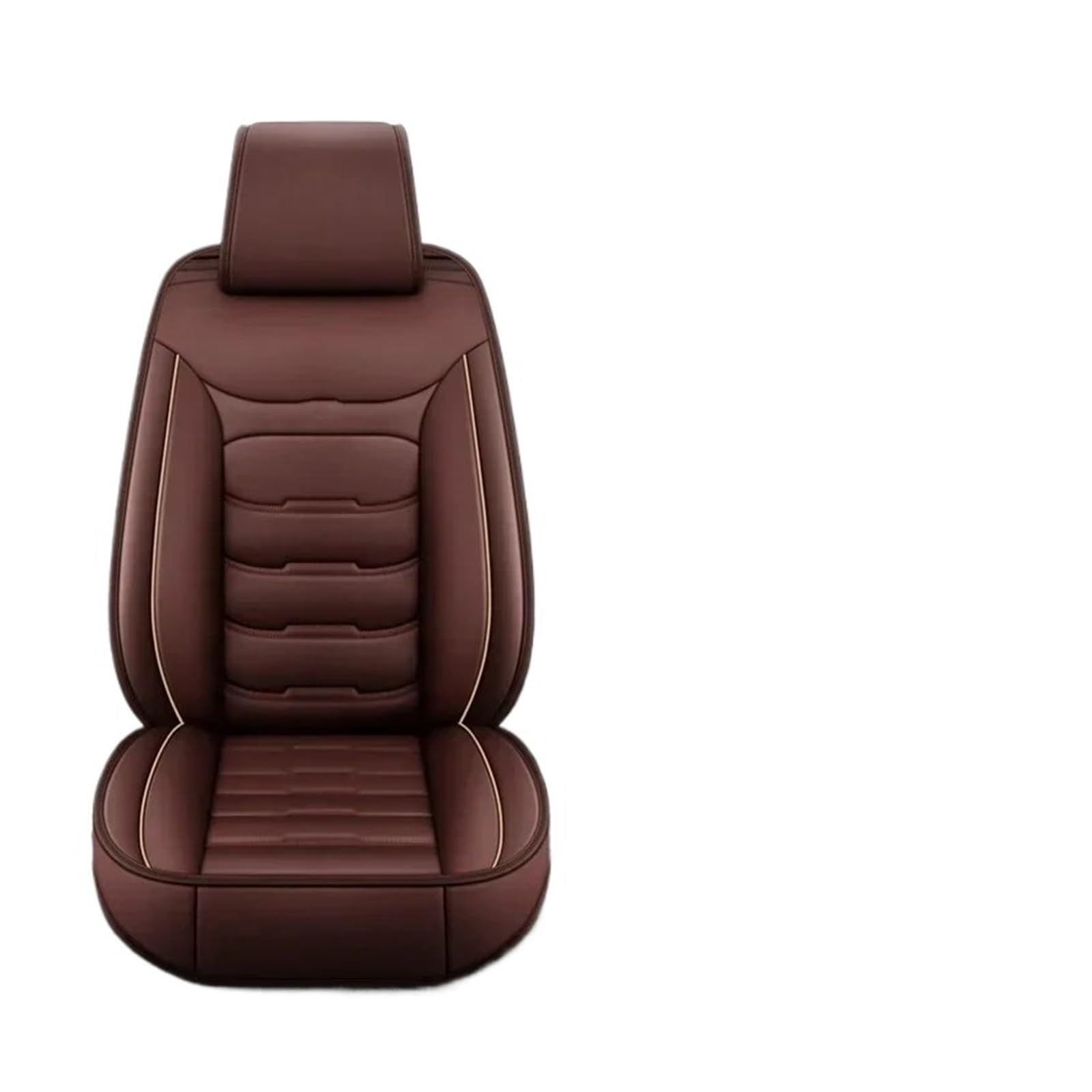 CQRBNE Autositzbezüge Für Passat B5 B6 B7 B8 Für Käfer Für Variant Für Phaeton Für Tiguan Universal Leder Auto Sitzbezug Auto-Schonbezüge(Coffee 5seat) von CQRBNE