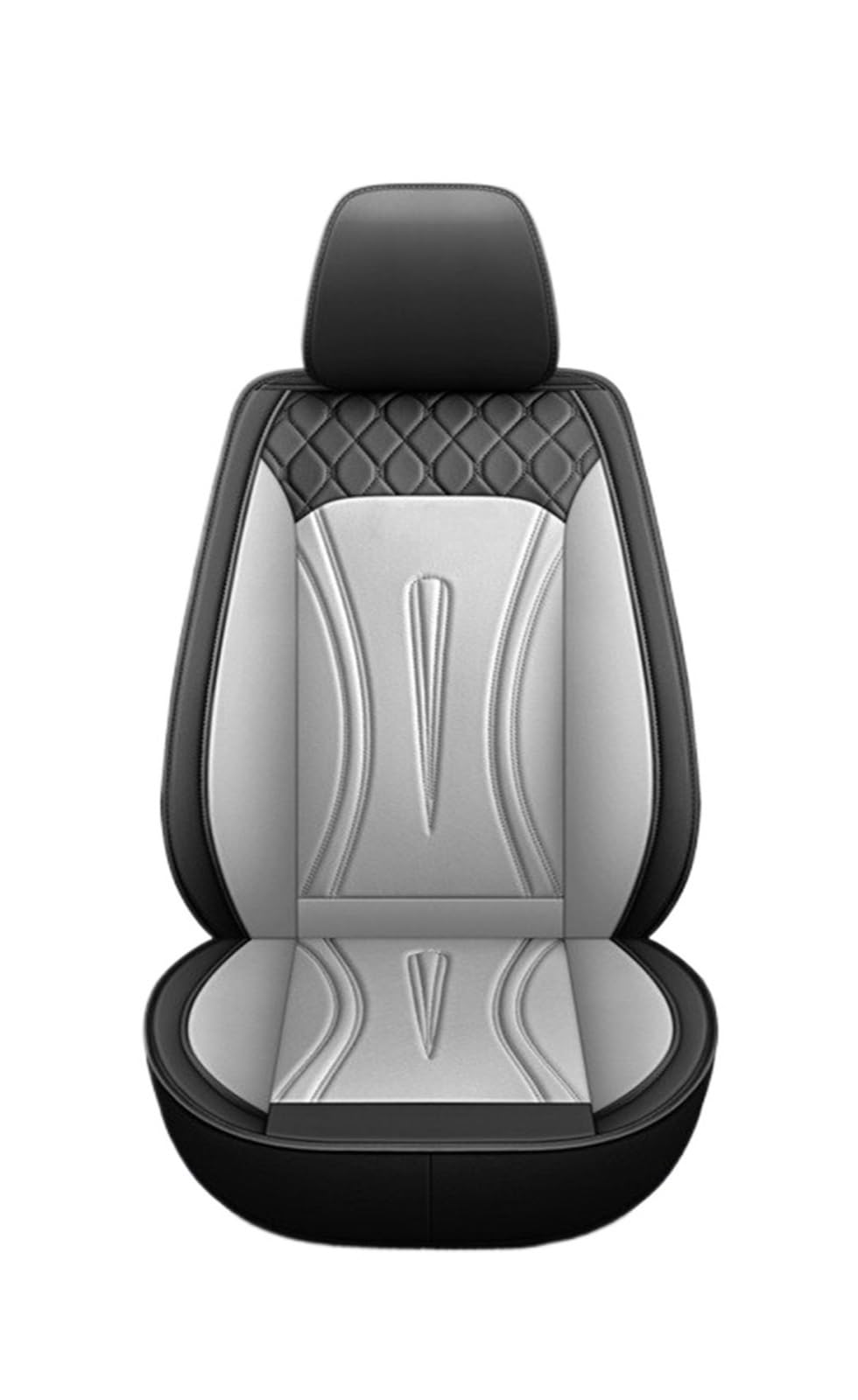 CQRBNE Autositzbezüge Für SEAT Für Leon Für Ibiza Für Tarraco Für Ateca Für Arona Für Formentor Alle Modelle Universal 5seat Auto Leder Sitzbezüge Auto-Schonbezüge(Black Gray) von CQRBNE