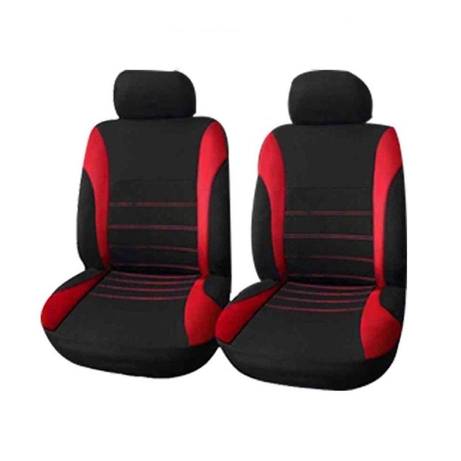 CQRBNE Autositzbezüge Für Scenic Für Koleos Für Laguna Für Megane Für Latitude Für Logan Für Sanddero Für Duster 2/5 Sitze Stoff Auto Sitzbezüge Auto-Schonbezüge(ZT05-2Seats-red) von CQRBNE