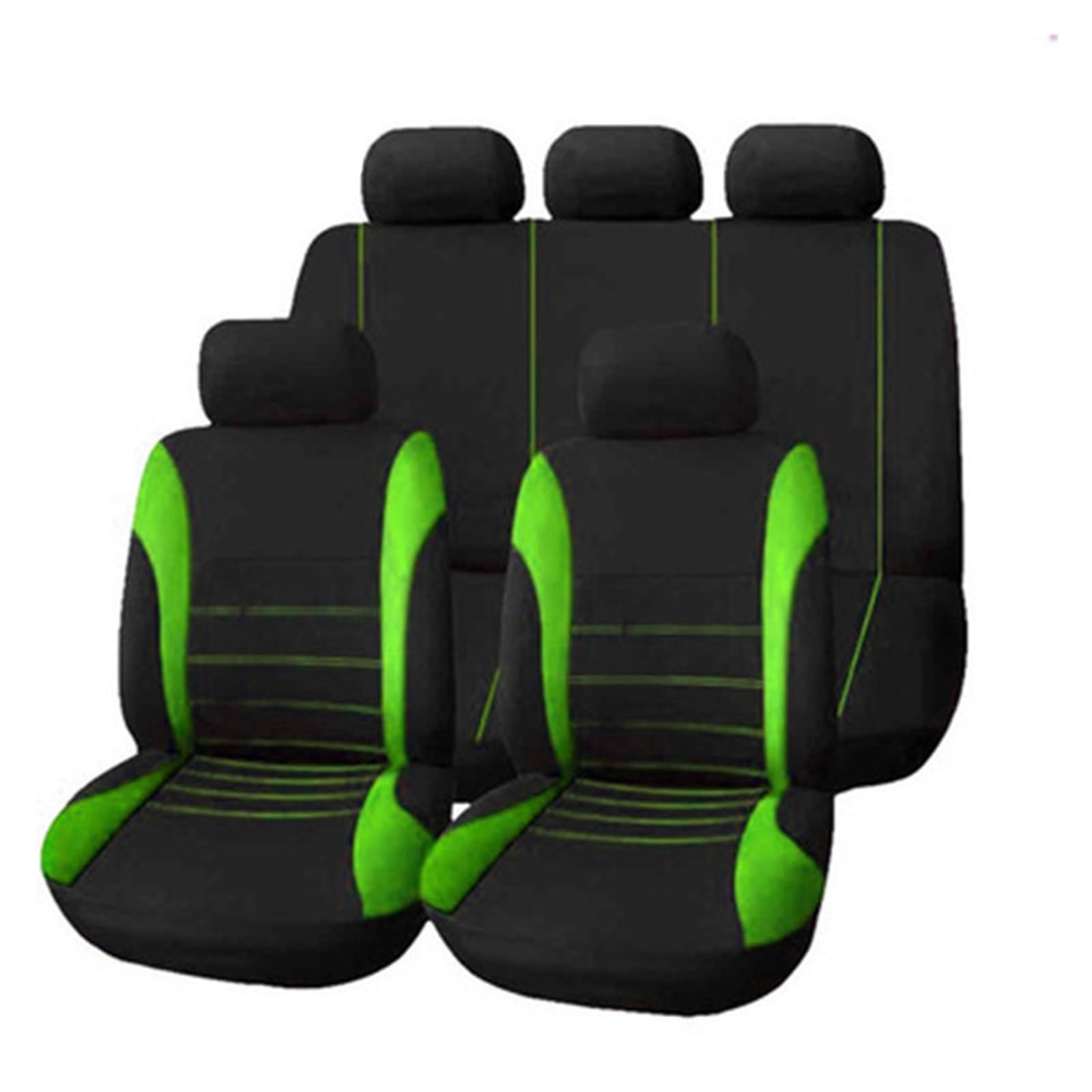 CQRBNE Autositzbezüge Für Scenic Für Koleos Für Laguna Für Megane Für Latitude Für Logan Für Sanddero Für Duster 2/5 Sitze Stoff Auto Sitzbezüge Auto-Schonbezüge(ZT05-5Seats-green) von CQRBNE