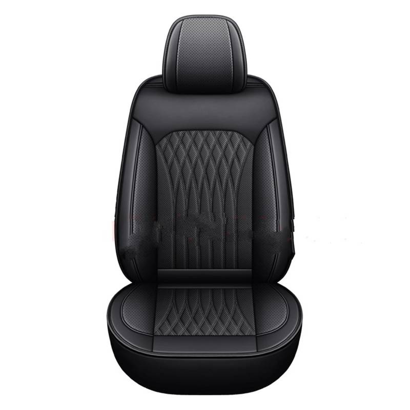 CQRBNE Autositzbezüge Für Toyota Für Auris Für Avensis Für Crown Für 4Runner Für Harrier FJ Für Cruiser Pu Leder Universal Auto Sitzbezug Auto-Schonbezüge(Black 1 Seat) von CQRBNE