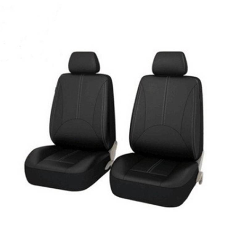 CQRBNE Autositzbezüge Für Toyota Für Camry Für Highlander Für Harrier Für Sequoia Autos Sitzkissen 4/9PCS Leder Auto Sitzbezüge Auto-Schonbezüge(ZT01-2Seats-Black) von CQRBNE