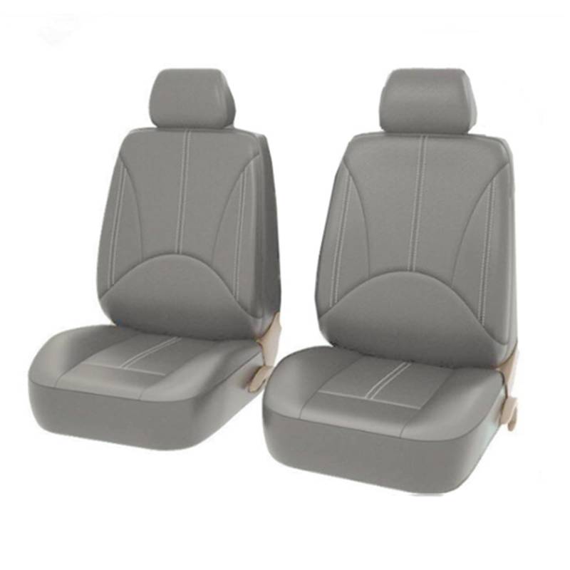 CQRBNE Autositzbezüge Für Toyota Für Camry Für Highlander Für Harrier Für Sequoia Autos Sitzkissen 4/9PCS Leder Auto Sitzbezüge Auto-Schonbezüge(ZT01-2Seats-Grey) von CQRBNE