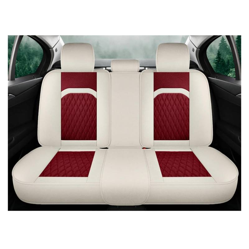 CQRBNE Autositzbezüge Für Volvo V40 Universal Autositzbezug Komplettset Kissen Autozubehör Innenausstattung Damen Auto-Schonbezüge(Wine Red Rear) von CQRBNE