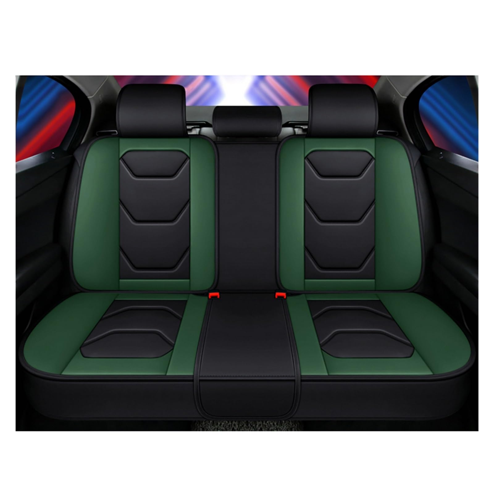 CQRBNE Autositzbezüge Für X1 X6 X4 X3 X5 F10 F20 520 525 320 E36 E46 Leder Universal Autositzbezüge Auto-Schonbezüge(Green Rear) von CQRBNE