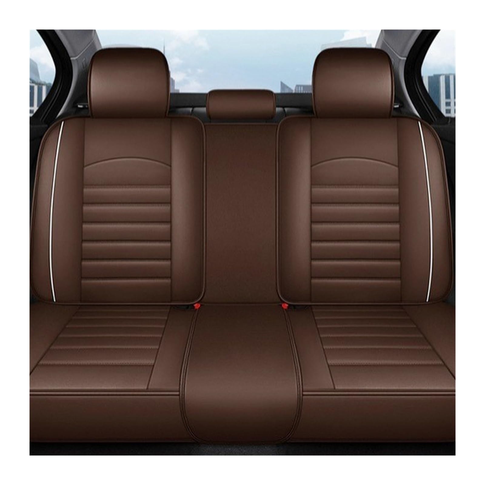 CQRBNE Autositzbezüge Für ZOTYE 2008 5008 T200 T600 Z100 Z200 Z300 Z500 Universal All Inclusive Auto Leder Sitzbezug Auto-Schonbezüge(Rear seat Cover C) von CQRBNE