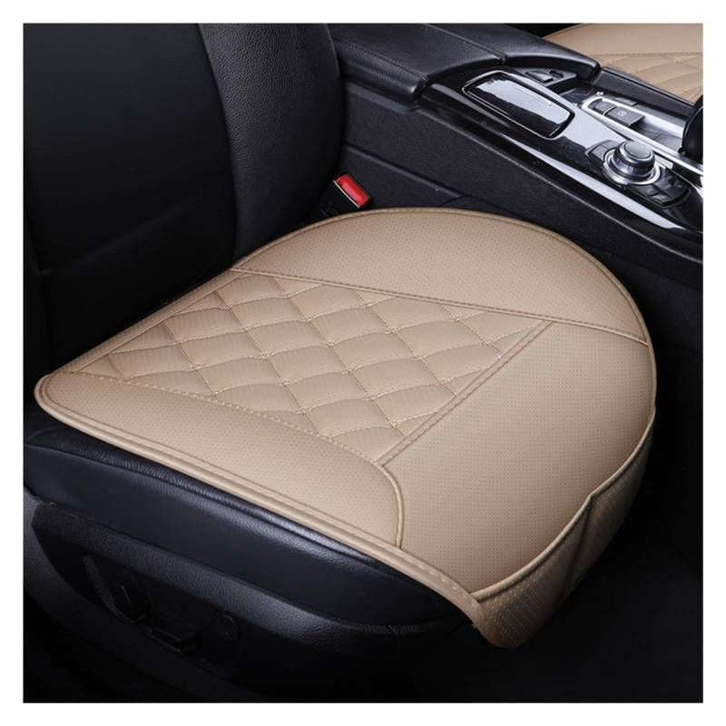 CQRBNE Autositzbezüge PU-Leder-Autositzbezug, Universeller Autostuhl, Vorne Und Hinten, Wasserdichter Kissenschutz Für Vier Jahreszeiten Auto-Schonbezüge(1 beige pad) von CQRBNE