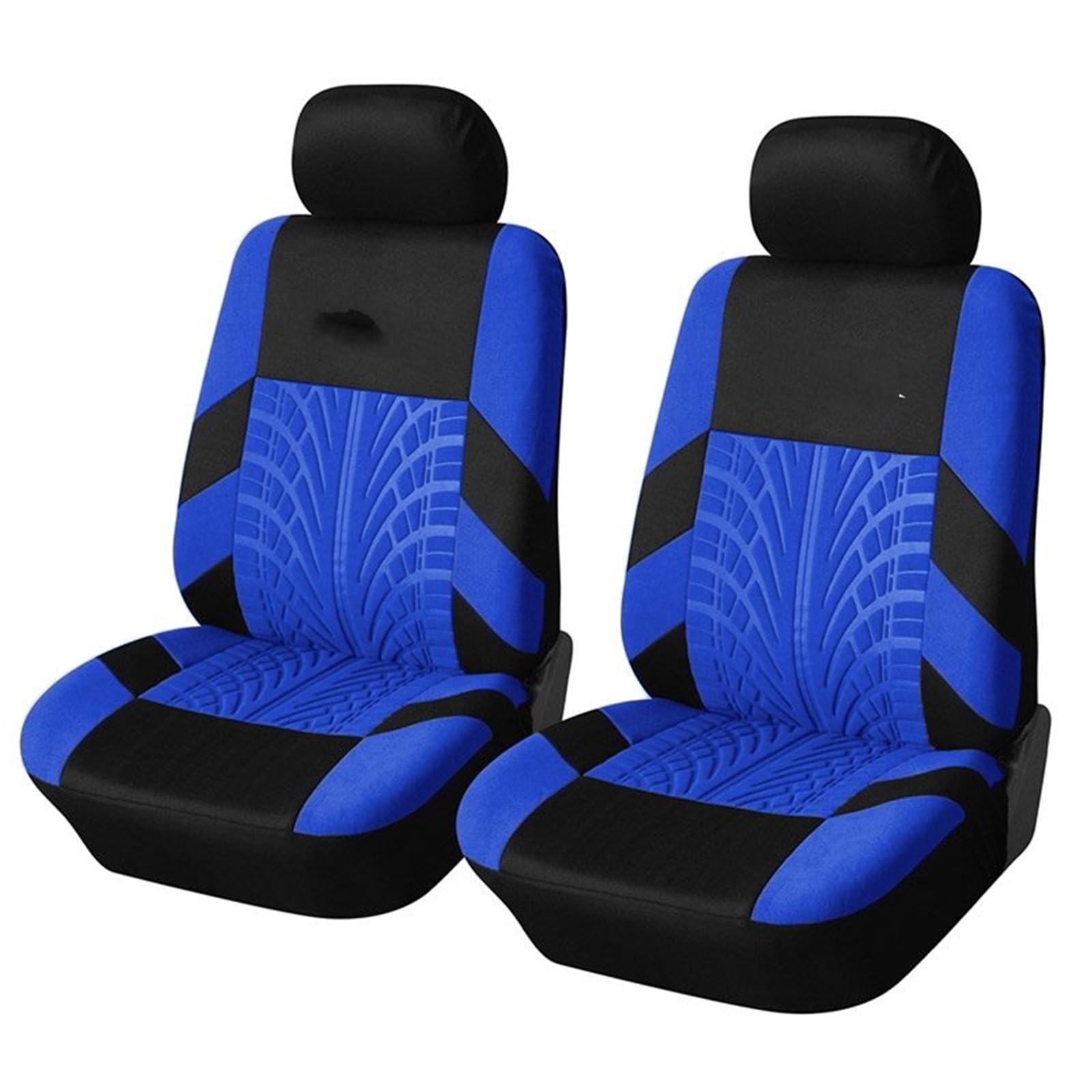 CQRBNE Autositzbezüge Reifen Präge Druck Auto Sitzbezüge Universal Für 7 Sitze Auto Sitz Für Auto/LKW/Van Auto Innen Zubehör Auto-Schonbezüge(2pcs-Blue) von CQRBNE