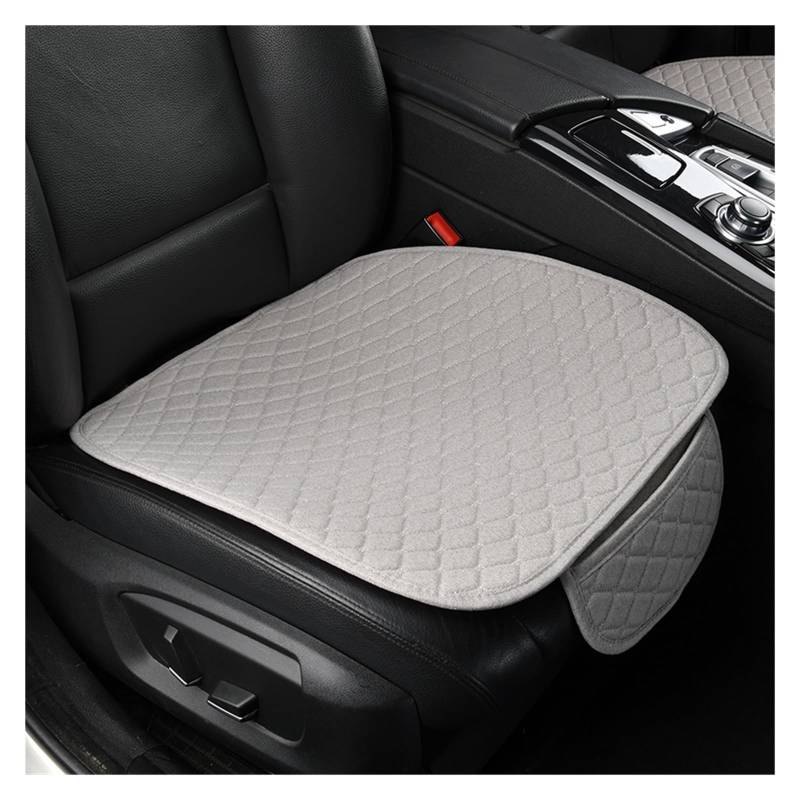 CQRBNE Autositzbezüge Sommer Auto Sitz Abdeckung Protector Leinen Vorne Hinten Zurück Full Set Kissen Flachs Pad Matte Rückenlehne Auto Zubehör Innen Auto-Schonbezüge(1 Gray pad) von CQRBNE