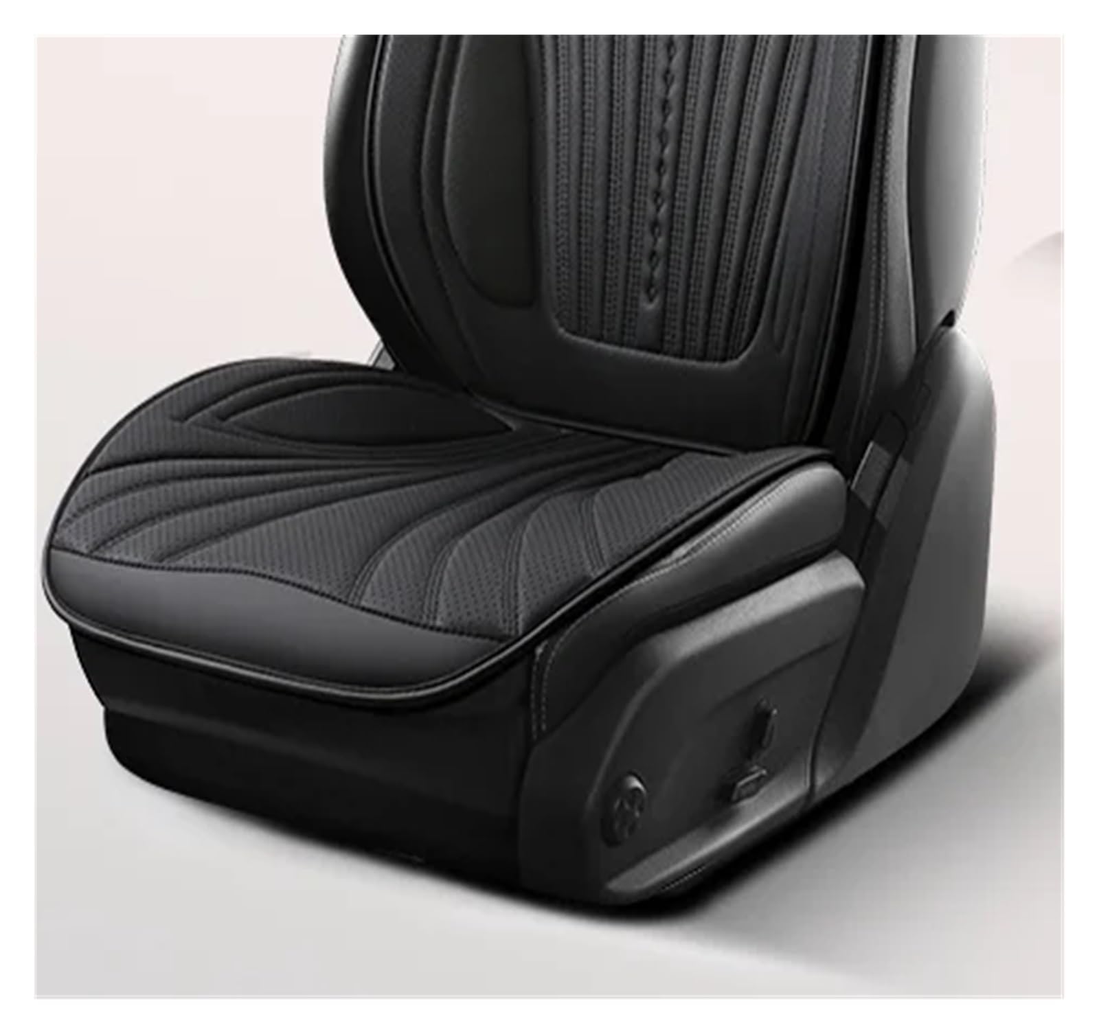 CQRBNE Autositzbezüge Universal Auto Sitz Abdeckung Vier Saison Auto Atmungsaktive Sattel Pad Sitzbezüge Für Auto Coole Sitze Abdeckung Schutz Auto-Schonbezüge(Black1 Front seat) von CQRBNE