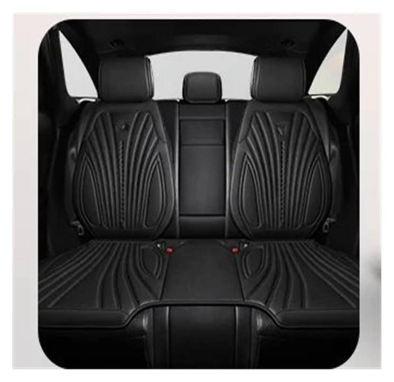 CQRBNE Autositzbezüge Universal Auto Sitz Abdeckung Vier Saison Auto Atmungsaktive Sattel Pad Sitzbezüge Für Auto Coole Sitze Abdeckung Schutz Auto-Schonbezüge(Black1 Rear seat Set) von CQRBNE