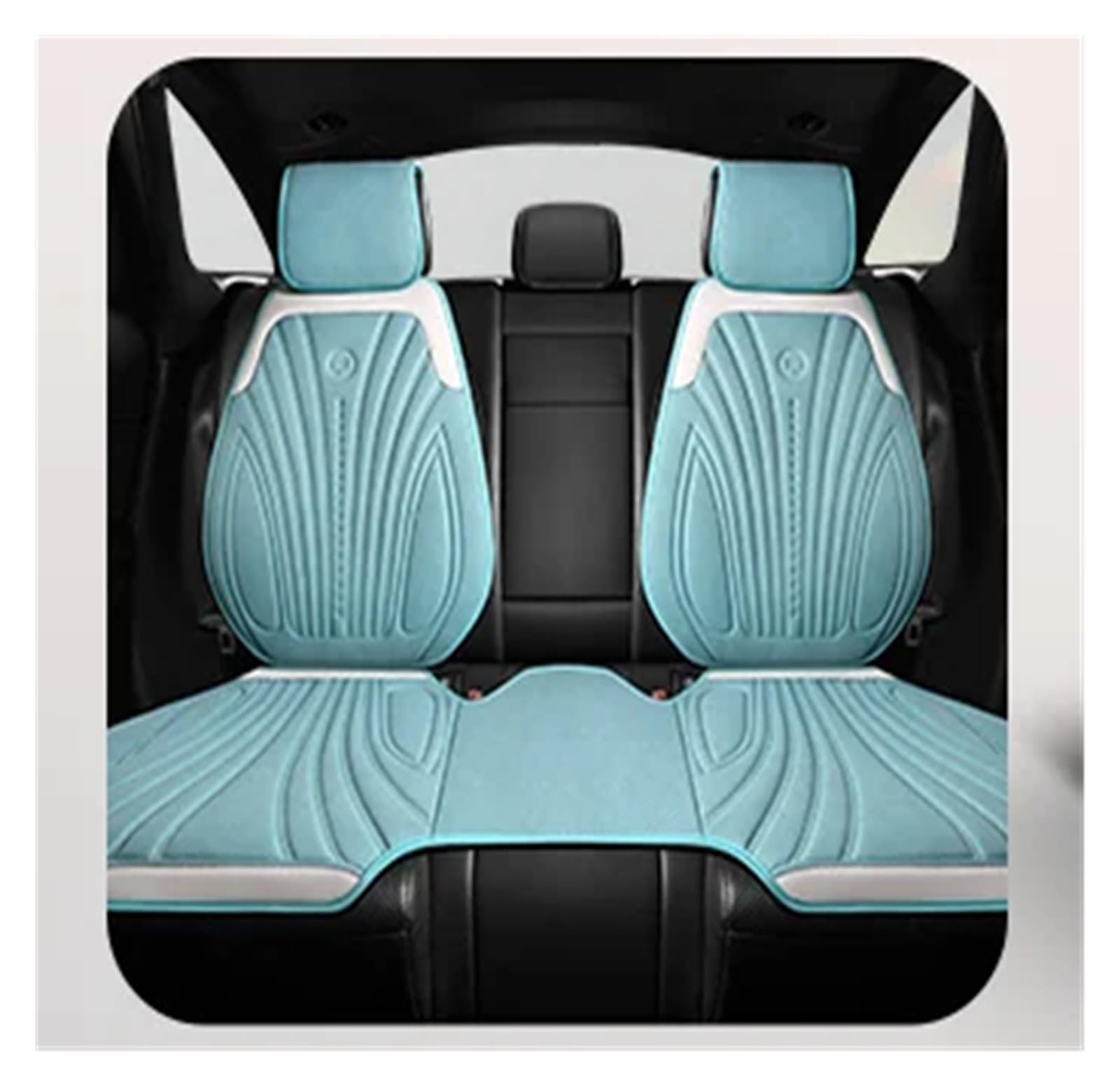 CQRBNE Autositzbezüge Universal Auto Sitz Abdeckung Vier Saison Auto Atmungsaktive Sattel Pad Sitzbezüge Für Auto Coole Sitze Abdeckung Schutz Auto-Schonbezüge(Blue Rear seat Set) von CQRBNE