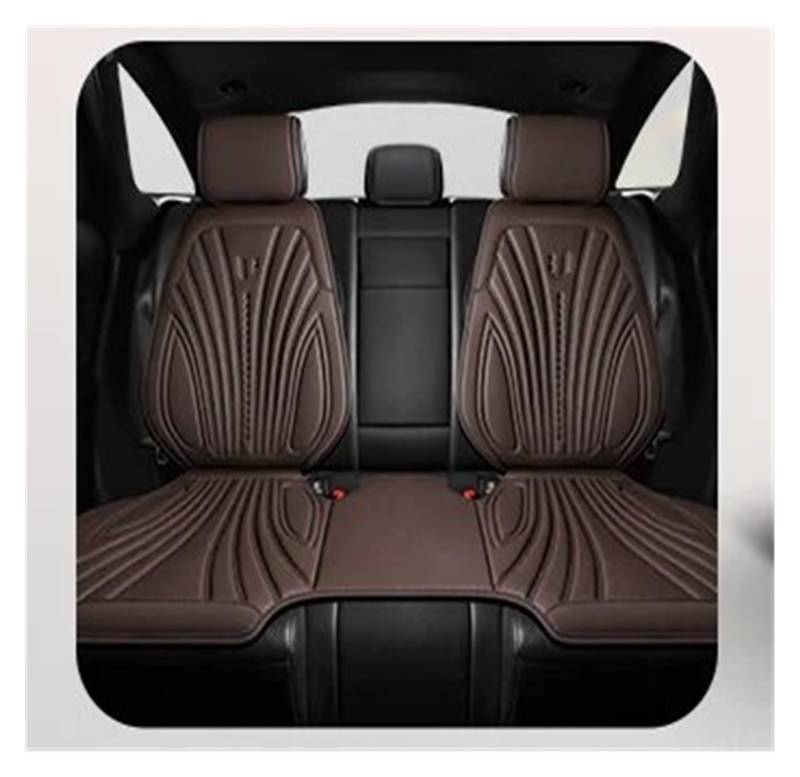 CQRBNE Autositzbezüge Universal Auto Sitz Abdeckung Vier Saison Auto Atmungsaktive Sattel Pad Sitzbezüge Für Auto Coole Sitze Abdeckung Schutz Auto-Schonbezüge(Brown Rear seat Set) von CQRBNE