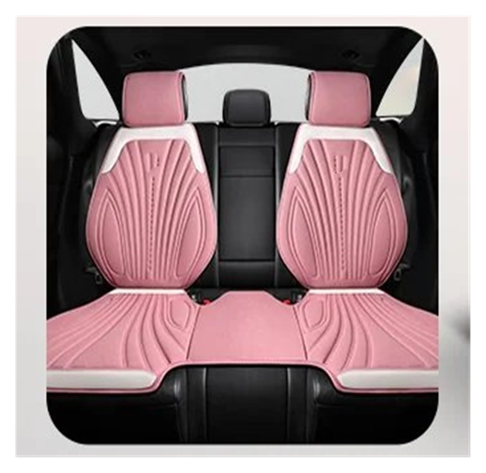 CQRBNE Autositzbezüge Universal Auto Sitz Abdeckung Vier Saison Auto Atmungsaktive Sattel Pad Sitzbezüge Für Auto Coole Sitze Abdeckung Schutz Auto-Schonbezüge(Pink Rear seat Set) von CQRBNE