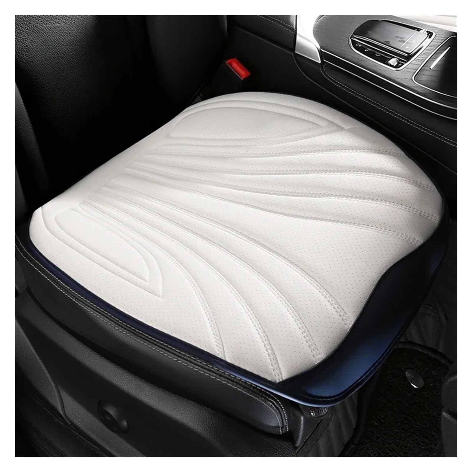 CQRBNE Autositzbezüge Universal Auto Sitz Abdeckung Vier Saison Auto Atmungsaktive Sattel Pad Sitzbezüge Für Auto Coole Sitze Abdeckung Schutz Auto-Schonbezüge(White Front seat) von CQRBNE