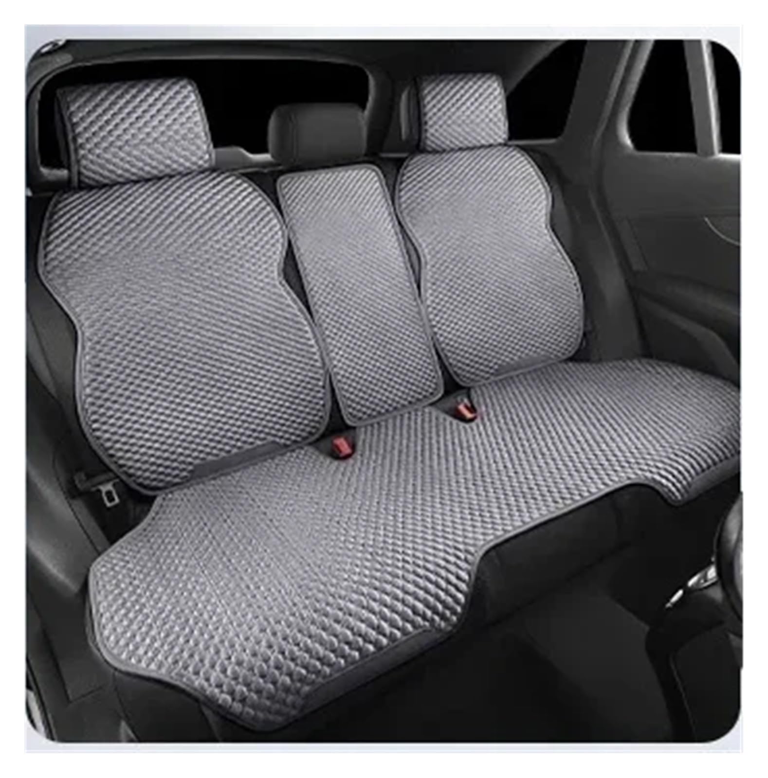 CQRBNE Autositzbezüge Universal Auto Sitz Abdeckung Vier Saison Auto EIS Seide Atmungsaktive Sitzbezüge Für Auto Kühlen Sitze Abdeckung Schutz Auto-Schonbezüge(Grey Back seat Set) von CQRBNE