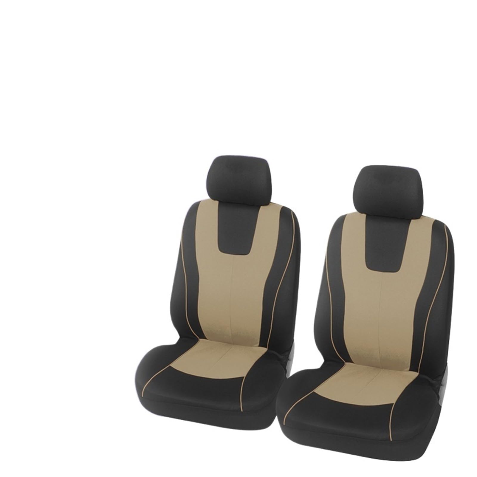 CQRBNE Autositzbezüge Universal Komplettset Autositzbezug (SCHWARZ) Autositzbezug Autositzbezug Auto-Schonbezüge(2 pcs beige Front) von CQRBNE