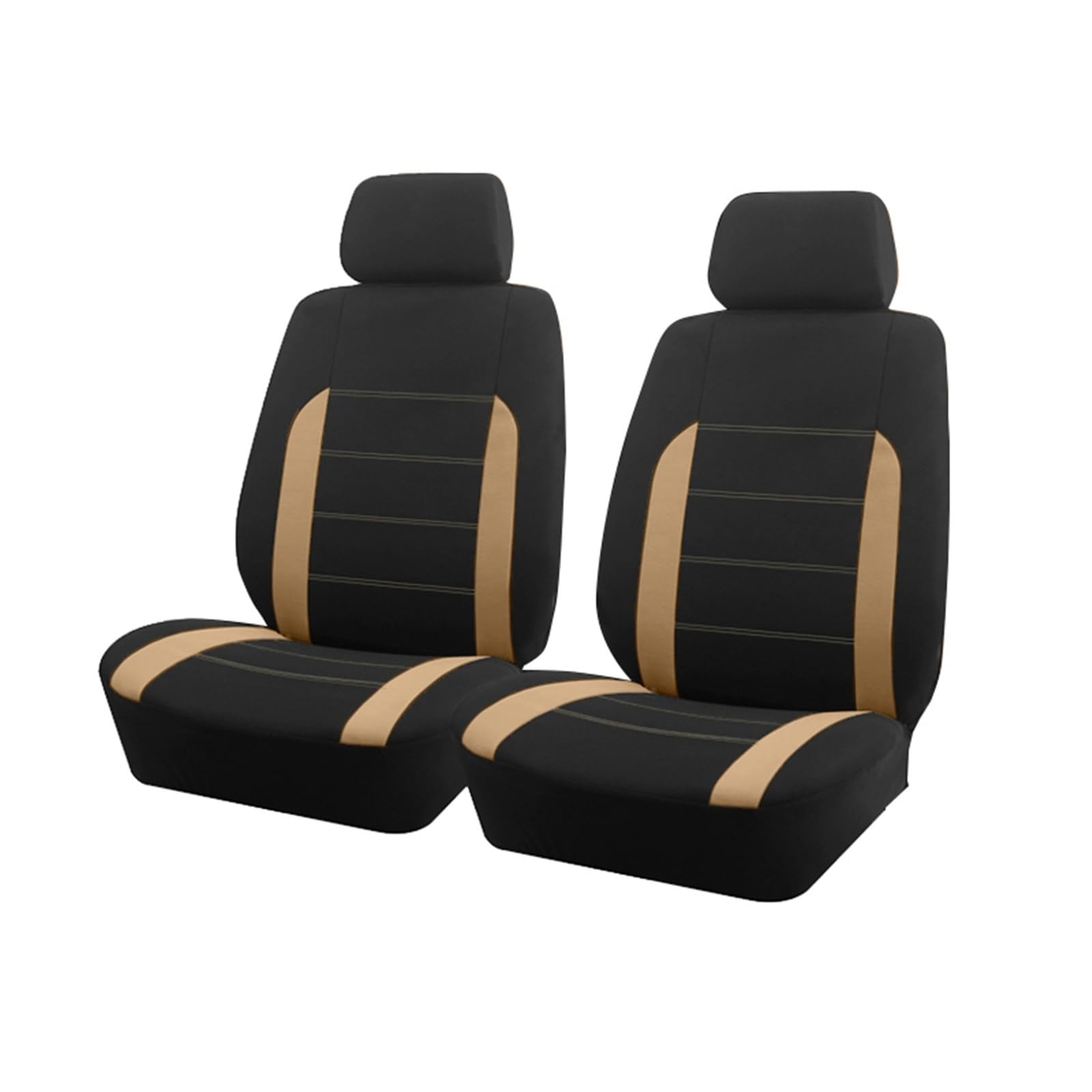 CQRBNE Autositzbezüge Universelle Autositzbezüge Aus Stoff Für Die Meisten Autos SUVs LKWs Lieferwagen Autozubehör Innensitzbezüge Für Autos Auto-Schonbezüge(Beige 2 seat) von CQRBNE