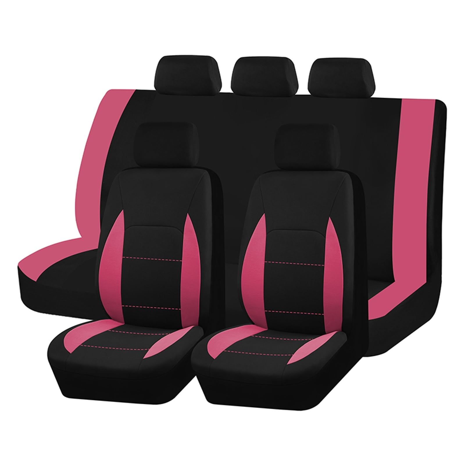 CQRBNE Autositzbezüge Universelle Polyester-Autositzbezüge Mit Airbag-kompatiblem Autoinnenraum Passend Für Die Meisten Autos SUVs LKWs Lieferwagen Auto-Schonbezüge(Pink) von CQRBNE