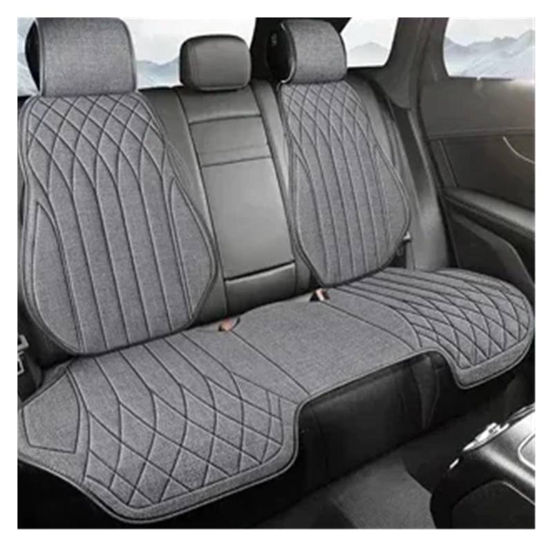 CQRBNE Autositzbezüge Universeller Autositzbezug Für Vier Jahreszeiten, Atmungsaktive Flachs-Sitzbezüge Für Den Schutz Von Autositzen Auto-Schonbezüge(Grey Rear seat Set) von CQRBNE