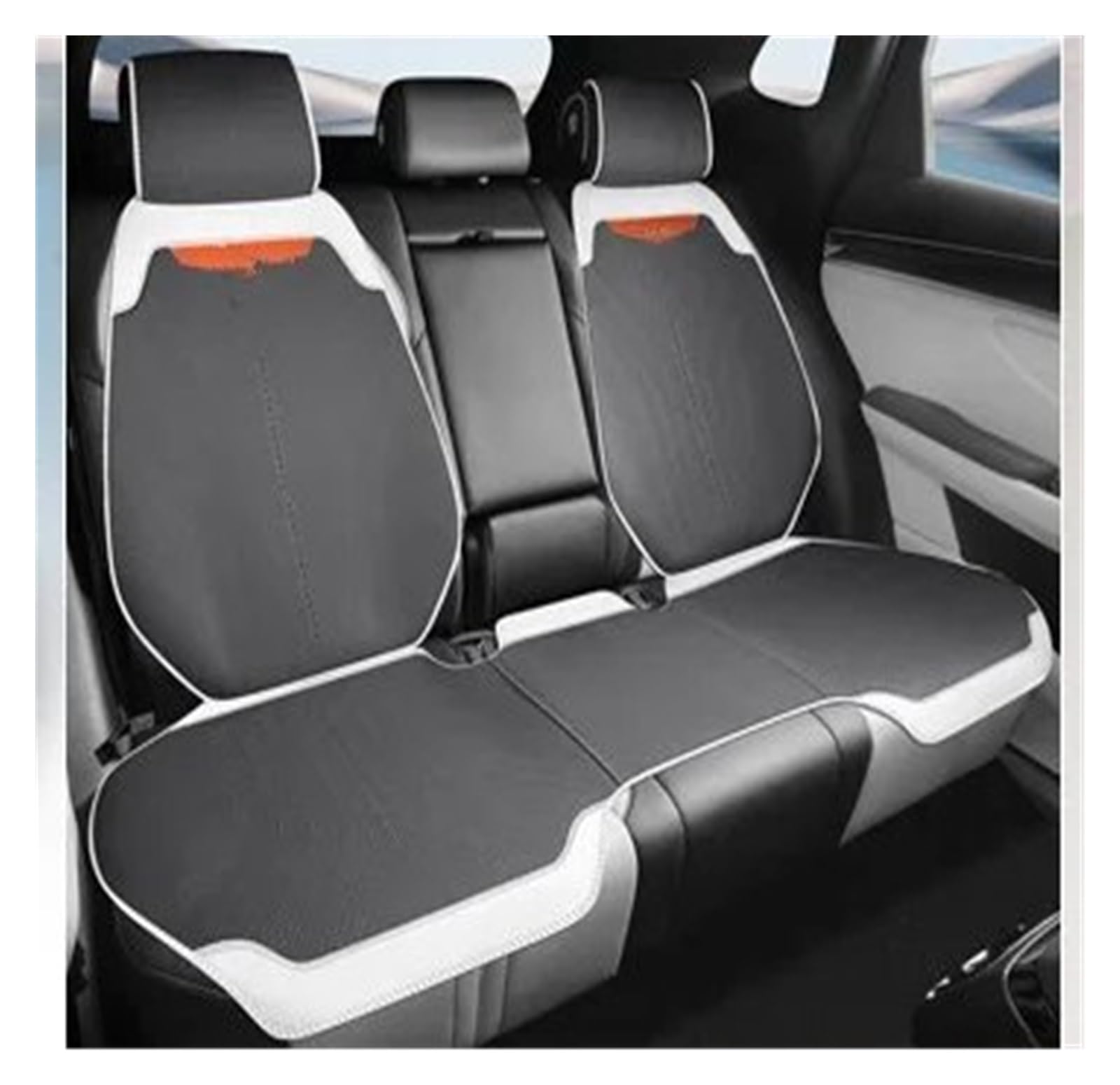 CQRBNE Autositzbezüge Universeller Autositzbezug Für Vier Jahreszeiten, Atmungsaktive Flachs-Sitzbezüge Für Den Schutz Von Autositzen Auto-Schonbezüge(Grey Rear seat Set) von CQRBNE