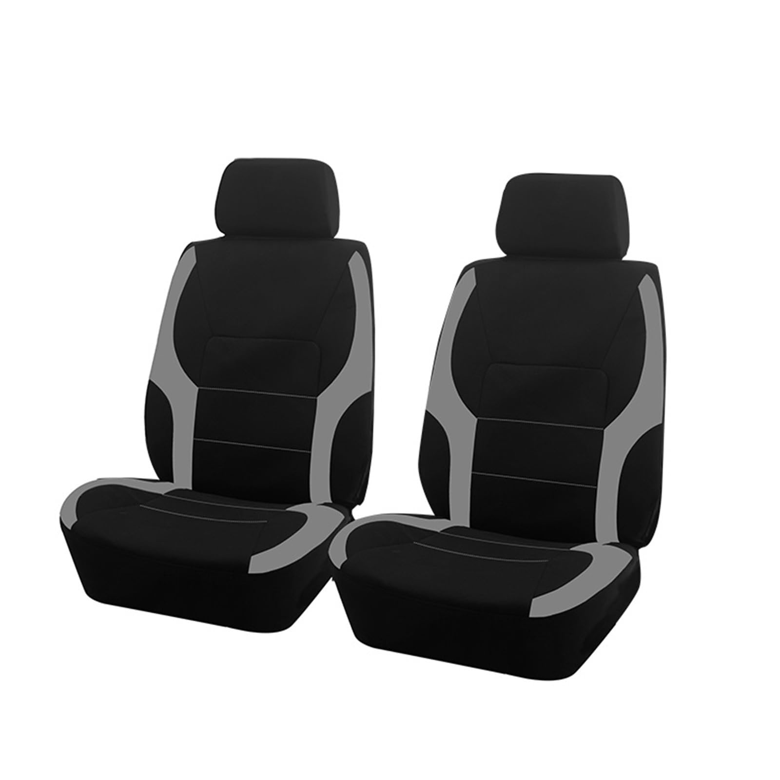 CQRBNE Autositzbezüge Universelles Polyester-Autositzbezug-Set Passend Für Die Meisten Autos Einfarbiger Stoff Zweifarbig Stilvolles Autozubehör Sitzschutz Auto-Schonbezüge(B Grey 2 seat) von CQRBNE