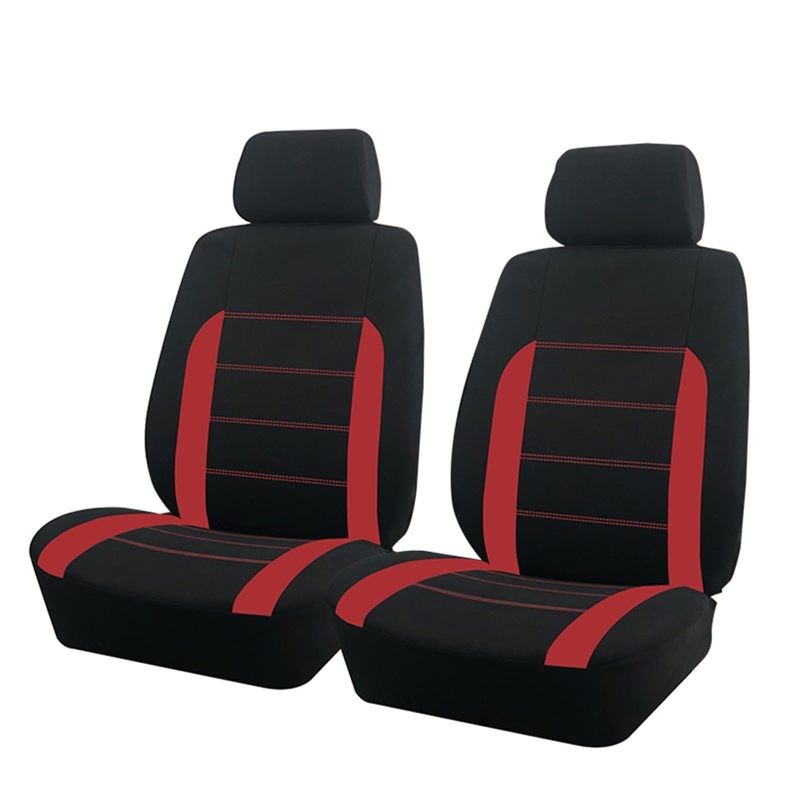 CQRBNE Autositzbezüge Universelles Polyester-Autositzbezug-Set Passend Für Die Meisten Autos Einfarbiger Stoff Zweifarbig Stilvolles Autozubehör Sitzschutz Auto-Schonbezüge(C Red 2 seat) von CQRBNE