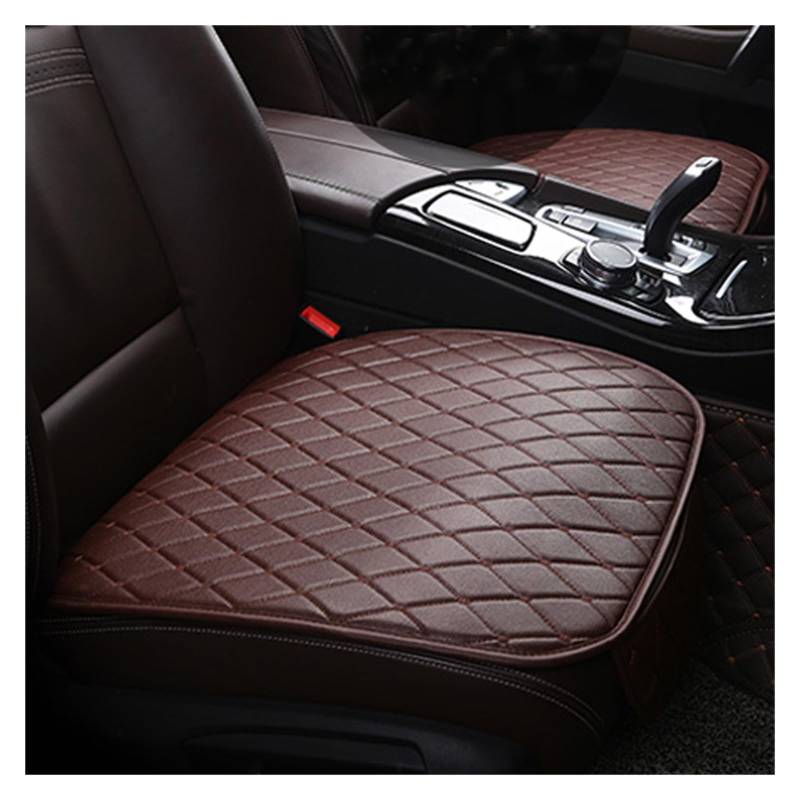 CQRBNE Autositzbezüge Vier Jahreszeiten Sitzbezug PU Leder Auto Sitzkissen Autos Sitzbezug Universal Auto Stuhl Protector Pad Matte Auto-Schonbezüge(1 Brown pad) von CQRBNE