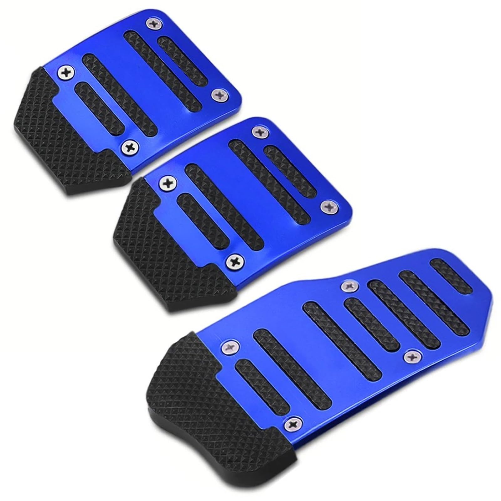 Edelstahl Pedale Kappen Für Peugeot 206 207 208 301 307 308 407 2008 3008 4008 Universal Aluminium Anti-skid Automobile Gaspedal Bremspedal Auto-Pedale-Abdeckung(Blue) von CQRBNE