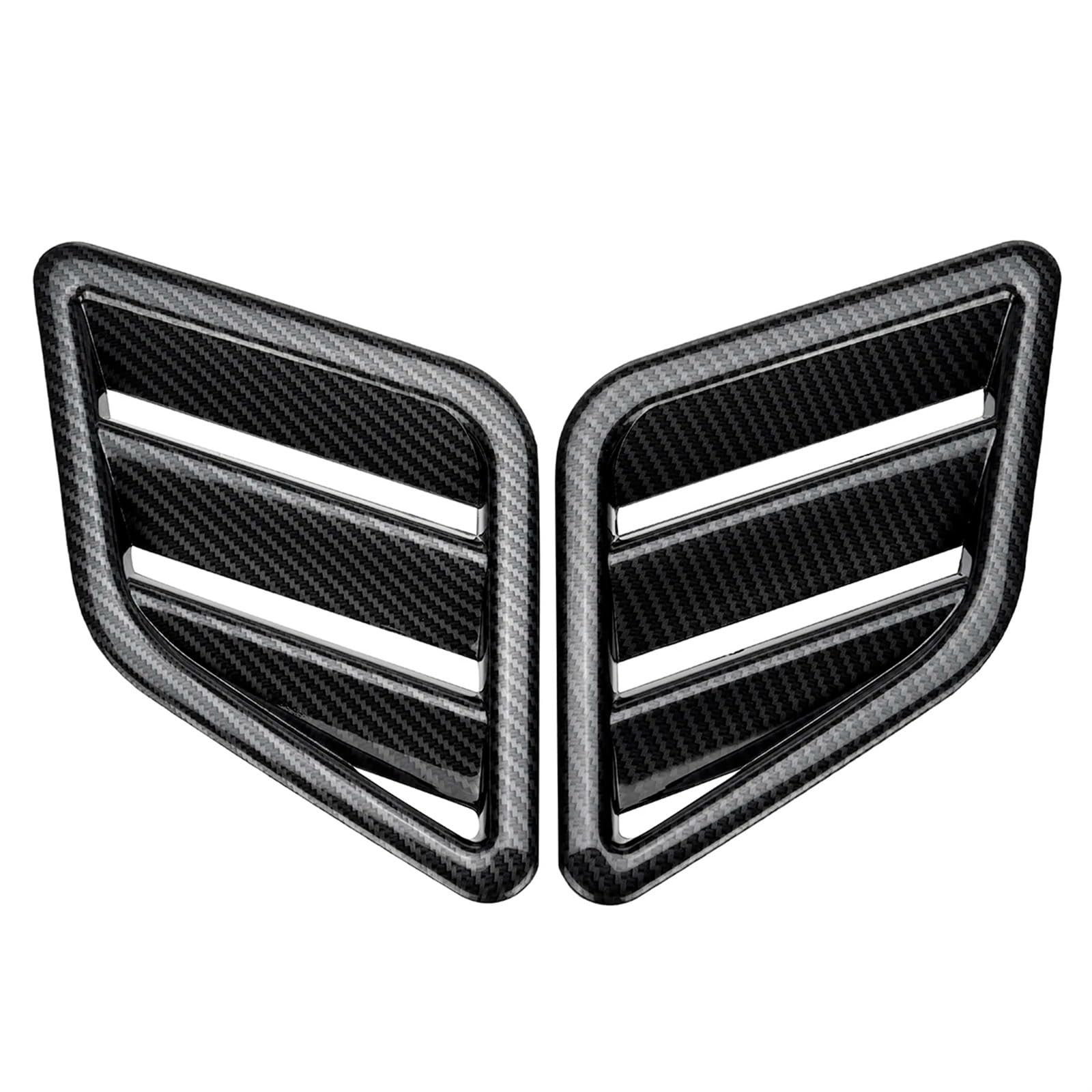 Front Bumper Grille 1 Paar Auto Vorderen Stoßfänger Haube Vent Air Outlet Universal Grill Abdeckung Trim Auto-Frontgrill(Carbon Fiber) von CQRBNE